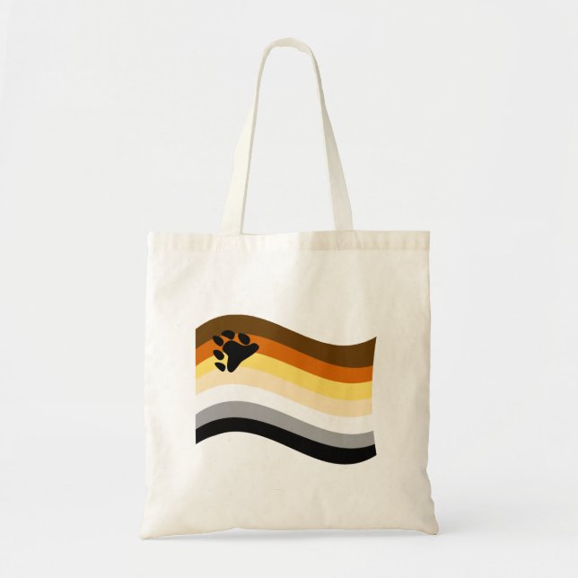 Bear Pride Paw Wavy Flag Tote Bag (Front)