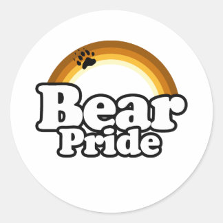 Bear Pride Rainbow Arc Classic Round Sticker