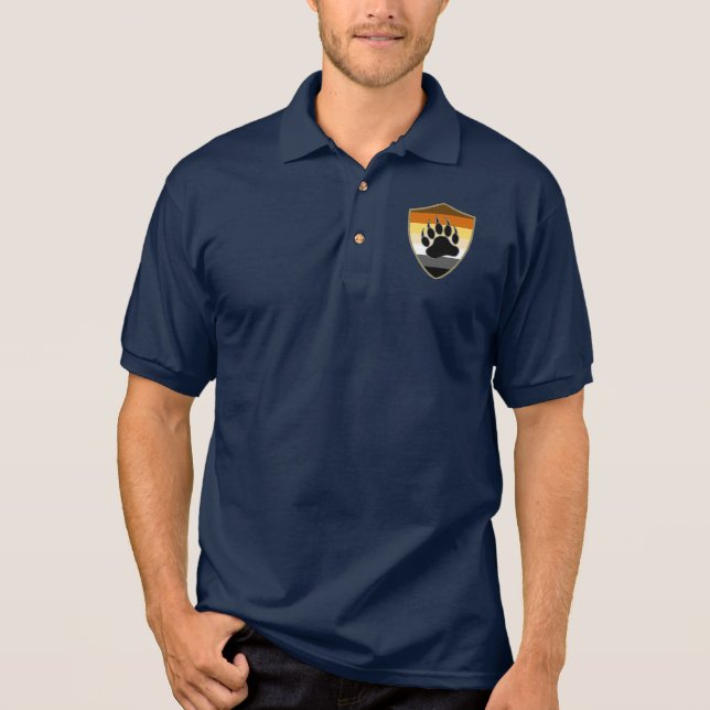 Bear Pride Shield Bear Paw - Shirt (Front)