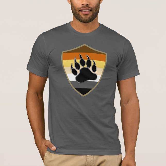 Bear Pride Shield Bear Paw - Shirt (Front)