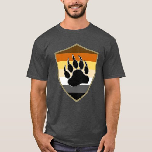 Bear Pride Shield Bear Paw T_Shirt