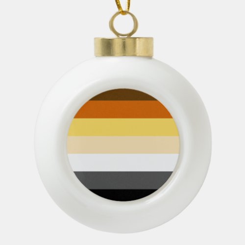 BEAR PRIDE STRIPES DESIGN _ 2014 PRIDEpng Ceramic Ball Christmas Ornament