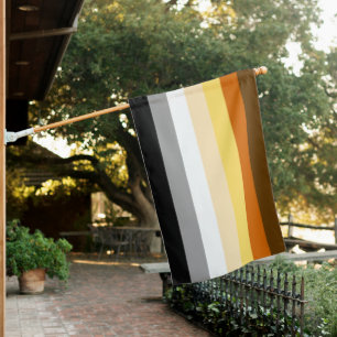 Bear Pride Stripes House Flag