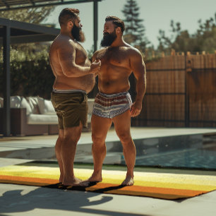 Bear Pride Stripes Outdoor Rug