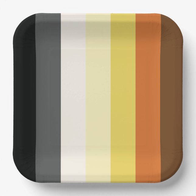 Bear Pride Stripes Paper Plates (Front)