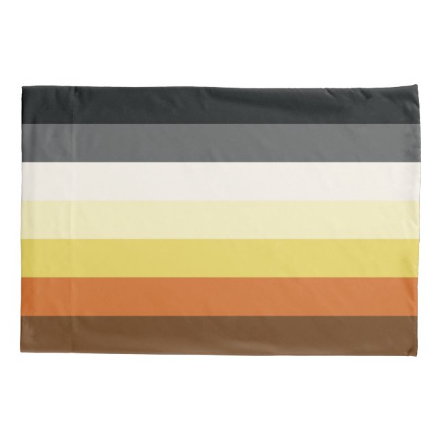 Bear Pride Stripes Pillow Case (Back)