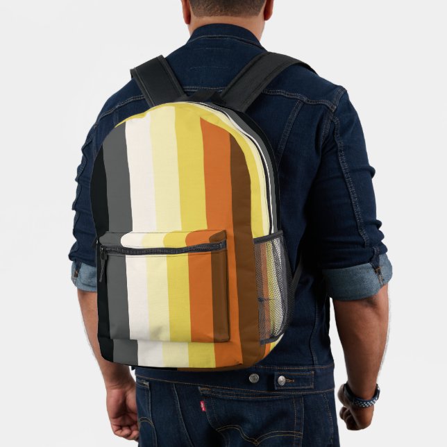 Bear Pride Stripes Printed Backpack (Insitu (Model))