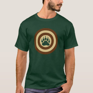 Bear Pride Super Hero Shield Bear Paw T-Shirt