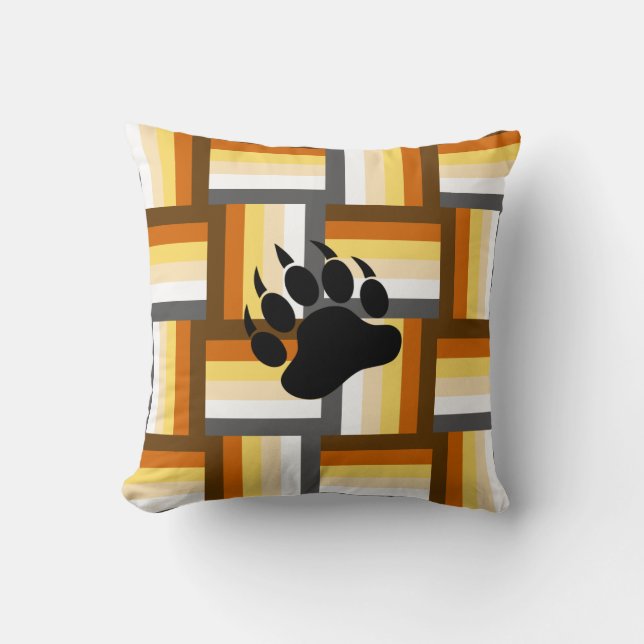 Bear Pride Throw Pillow (Front)