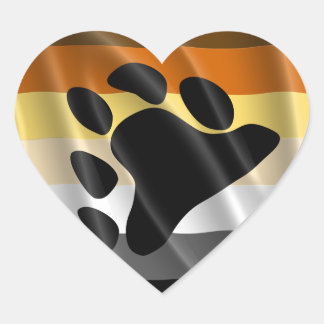 BEAR PRIDE WAVY DESIGN HEART STICKER