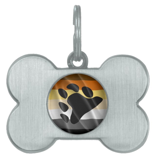 BEAR PRIDE WAVY DESIGN PET TAG (Front)