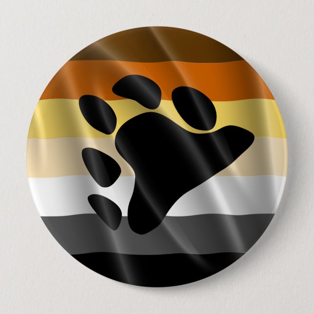 BEAR PRIDE WAVY DESIGN PINBACK BUTTON (Front)