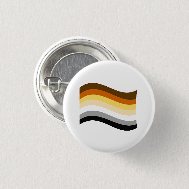 Bear Pride Wavy Flag Button (Front & Back)