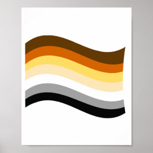 Bear Pride Wavy Flag Poster