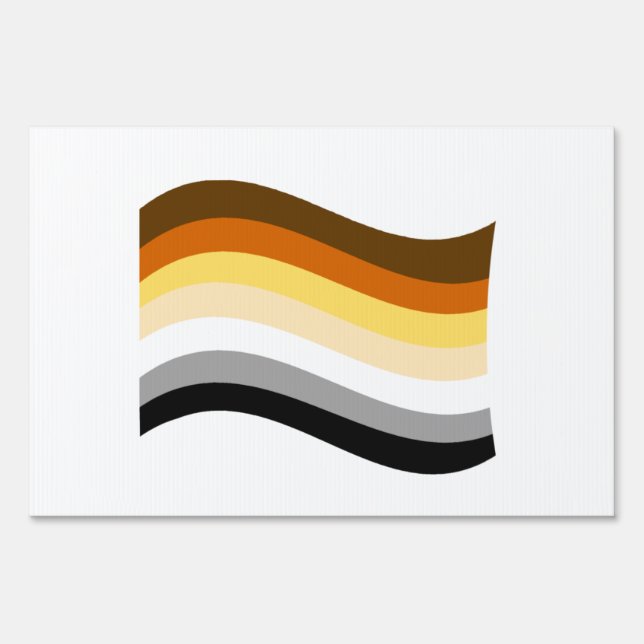 Bear Pride Wavy Flag Sign (Front)