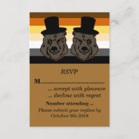 Bear Pride Wedding RSVP for Gay Grooms