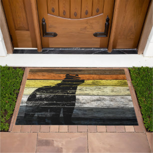 Bear Pride Wood Art Doormat