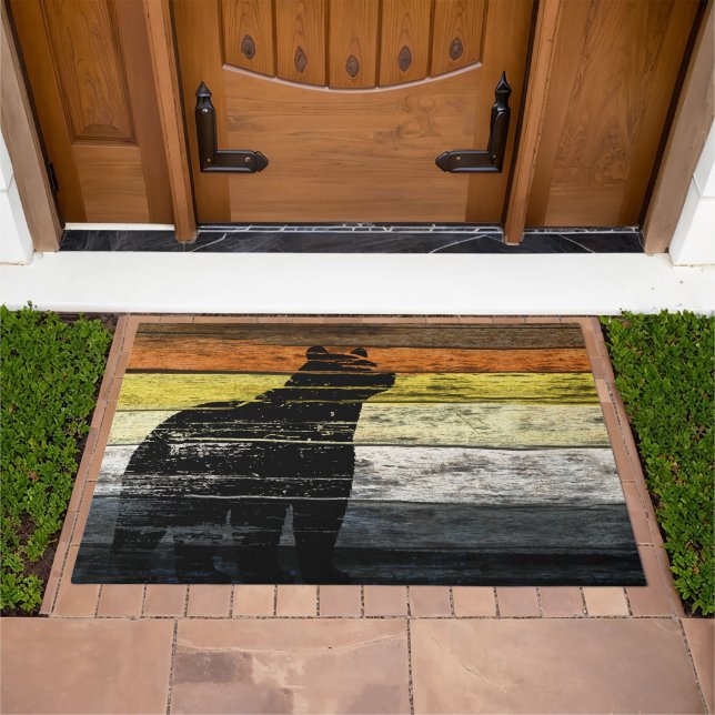 Bear Pride Wood Art Doormat (Outdoor)