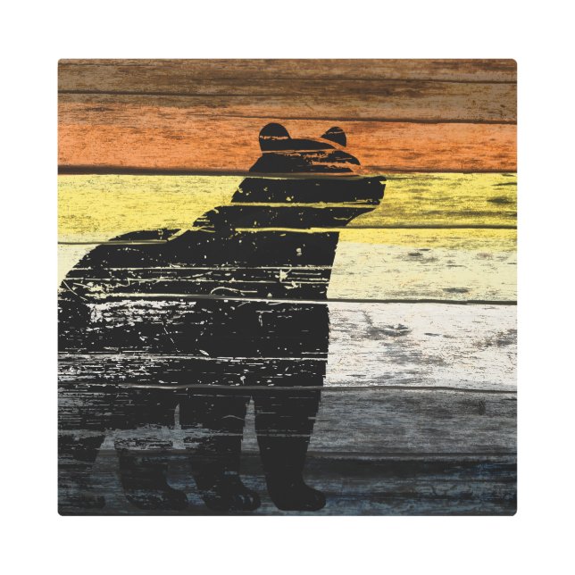 Bear Pride Wood Art Square (Front)