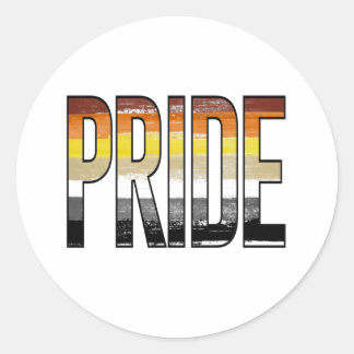 Bear Pride Word Classic Round Sticker