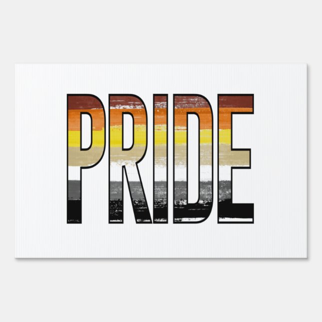 Bear Pride Word Sign (Front)