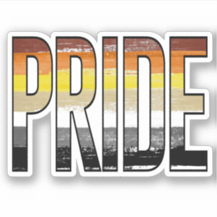 Bear Pride Word Sticker