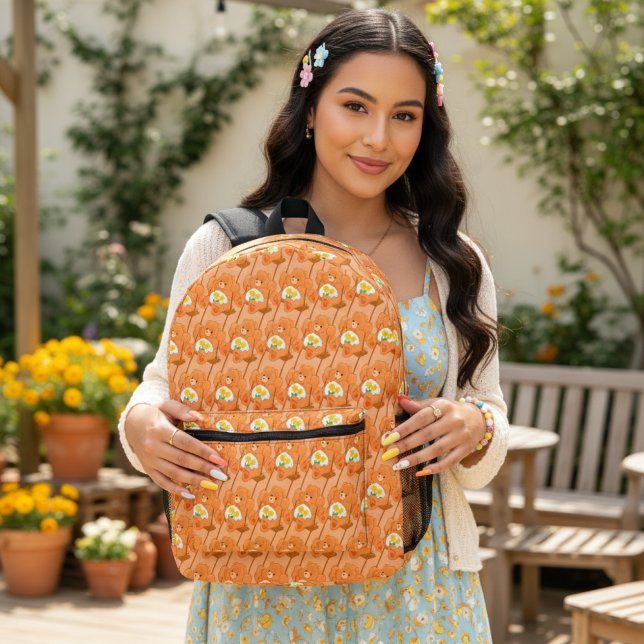 Bear Printed Backpack (Creator Uploaded)
