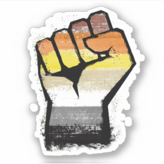Bear Protest Fist Sticker