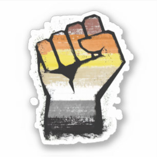 Bear Protest Fist Sticker
