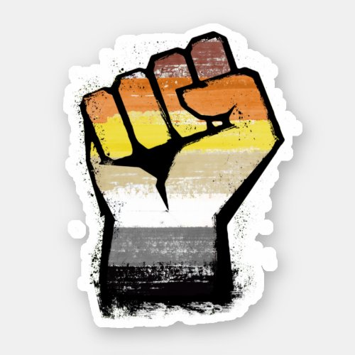 Bear Protest Fist Sticker