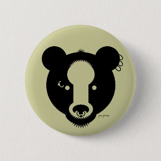 bear punk pinback button