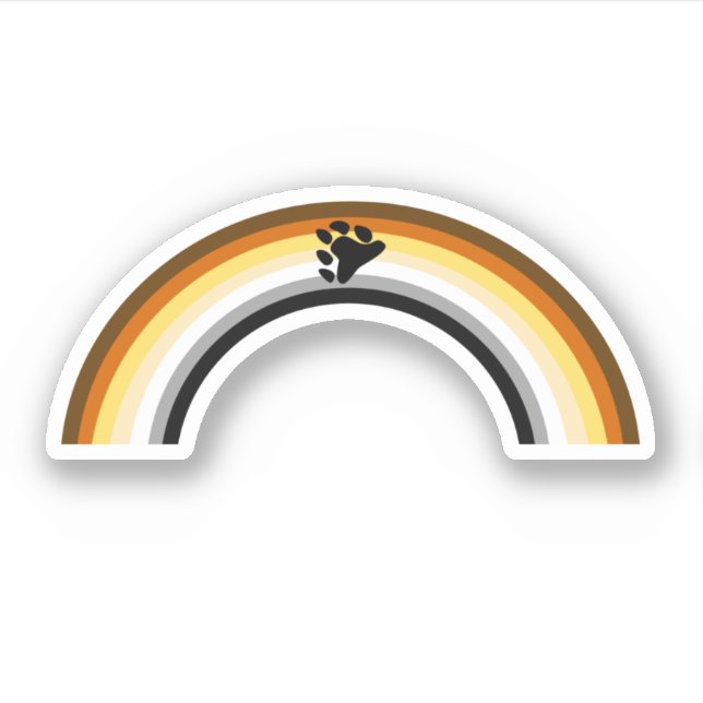 Bear Rainbow Sticker (Front)