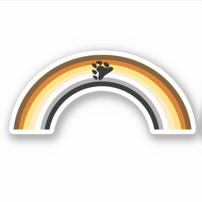 Bear Rainbow Sticker (Front)