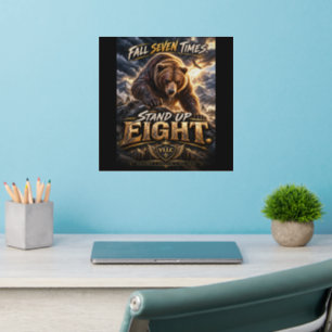 Bear Resilience Motivational Wall Decal