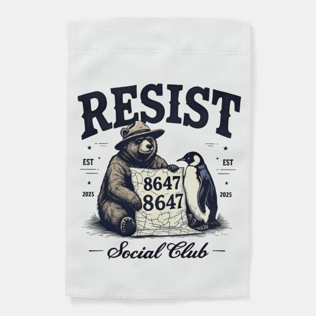 Bear Resist Protect National Park Anti Trump 8647  Garden Flag (Front)