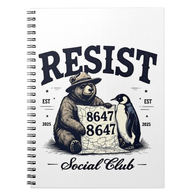 Bear Resist Protect National Park Anti Trump 8647  Notebook (Front)