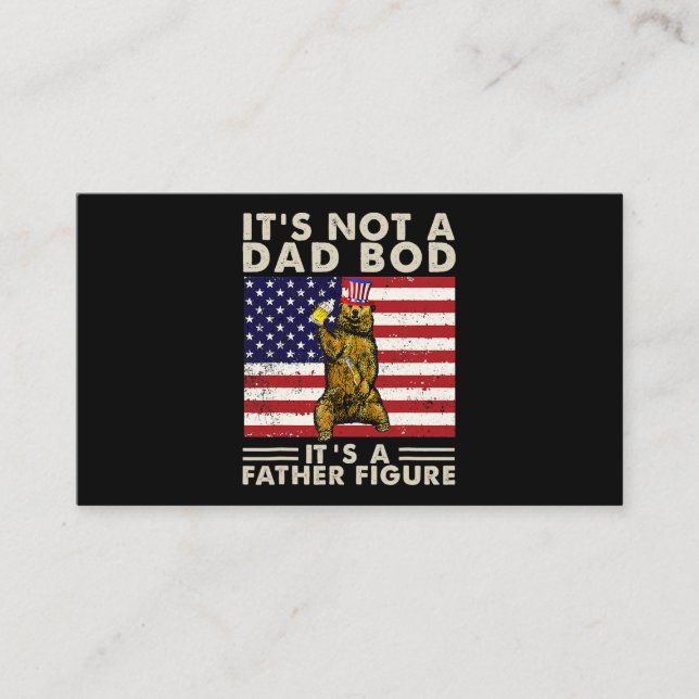 Bear Retro Its Not A Dad Bod Its A Father Figure U Business Card (Front)