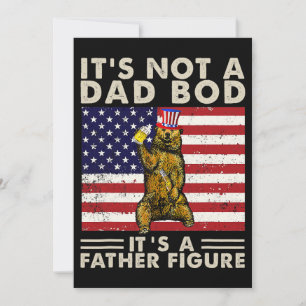Bear Retro Its Not A Dad Bod Its A Father Figure U Invitation