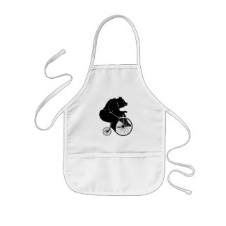Bear Riding a Bike Kids' Apron