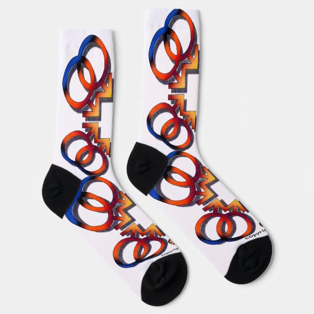 BEAR RINGS Crew Socks (Right)