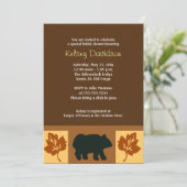BEAR Rustic Lodge style 5x7 Bridal Shower Invite (Standing Front)
