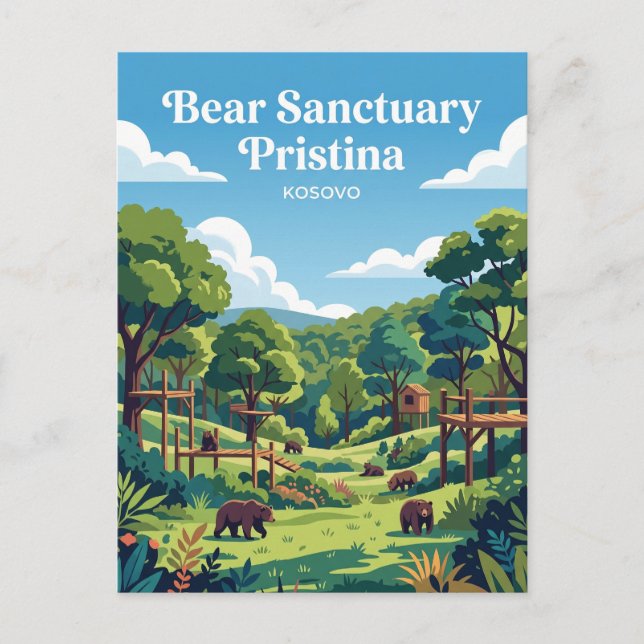 Bear Sanctuary Pristina Kosovo Postcard (Front)