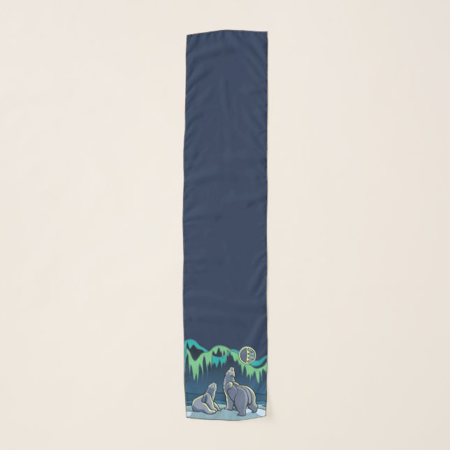 Bear Scarf Wildlife Art Polar Bear Scarves Gifts (Front)