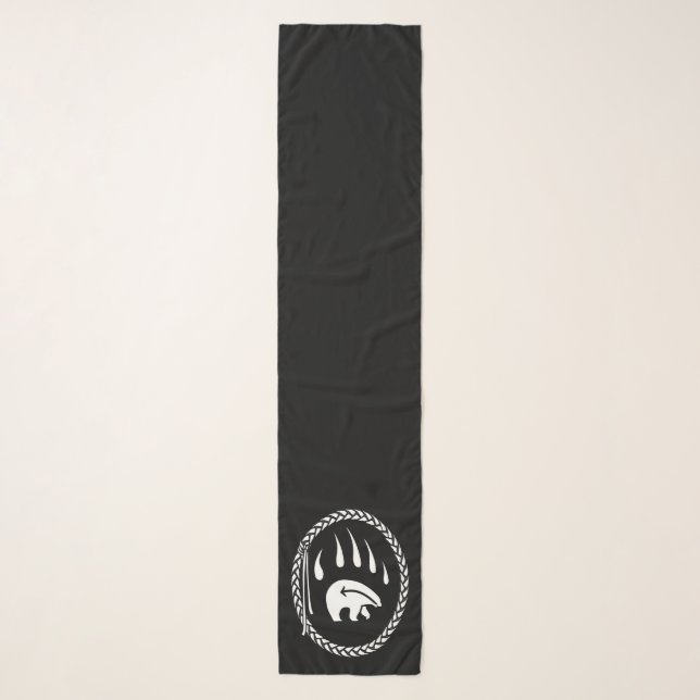 Bear Scarf Wildlife Art Tribal Bear Scarves Gifts (Front)