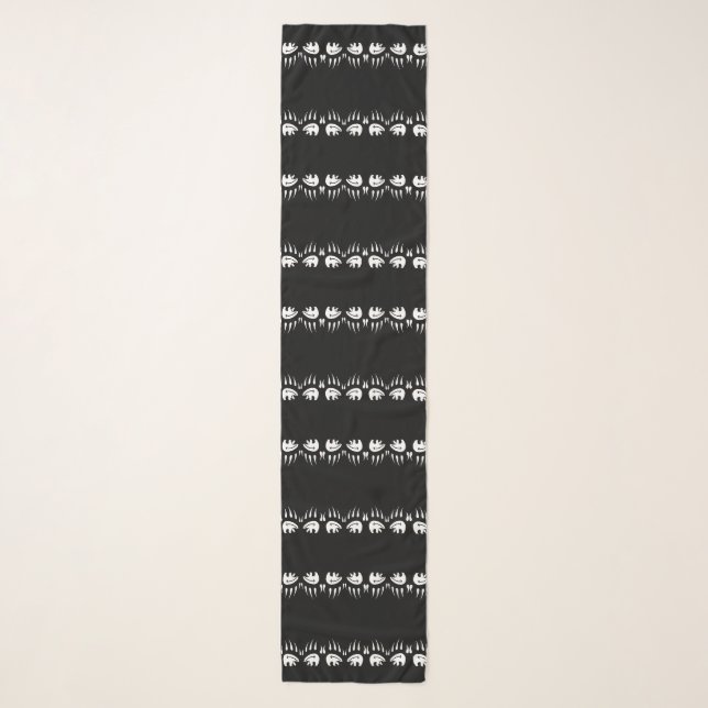 Bear Scarf Wildlife Art Tribal Bear Scarves Gifts (Front)