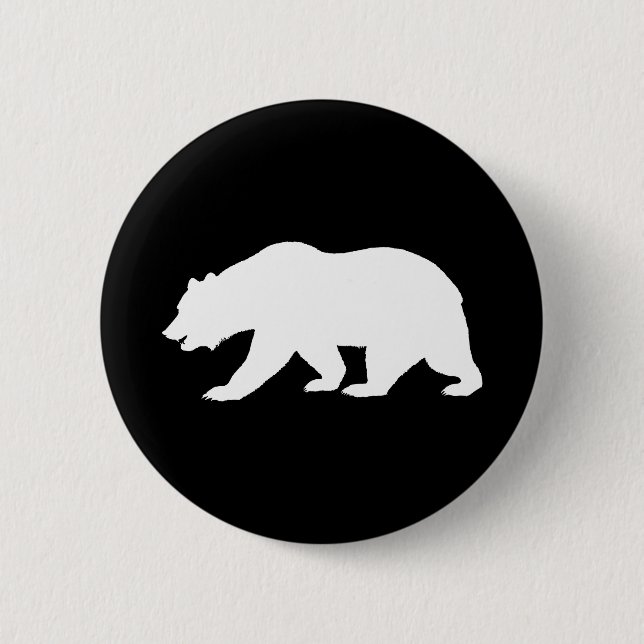 Bear Shape Pinback Button (Front)