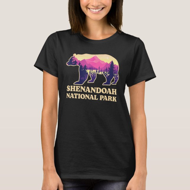 Bear Shenandoah National Park Virginia Hiking Souv T-Shirt (Front)