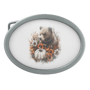 Bear Shirt Country Pumpkin Belt Buckle