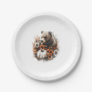 Bear Shirt Country Pumpkin Paper Plates