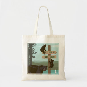 Bear Sign Post Tote Bag